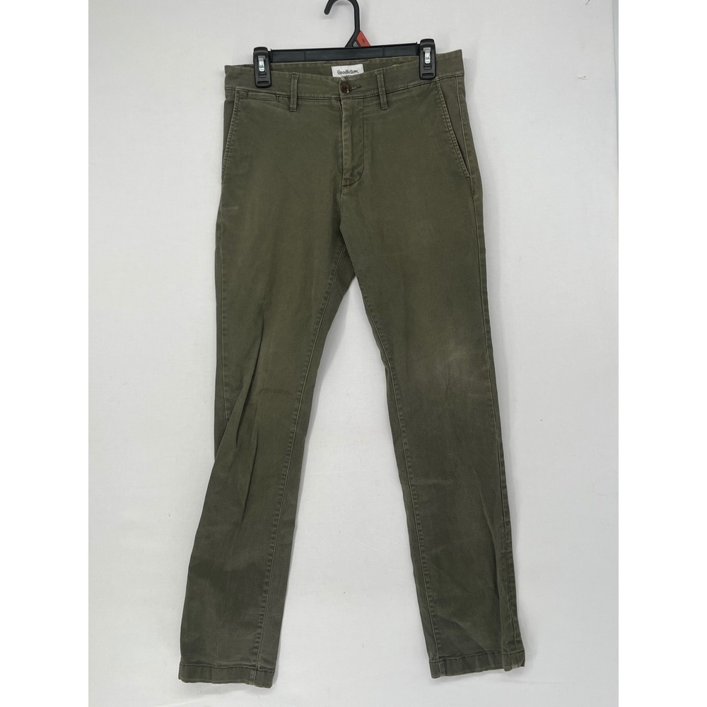 Goodfellow & Co Mens Hennepin Chino Slim Fit Stretch Pants Olive Green 31x29.5